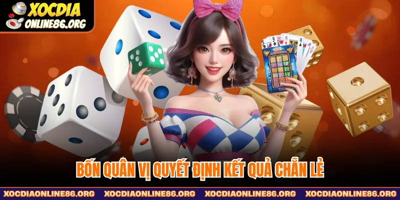 Bốn quân vị quyết định kết quả chẵn lẻ