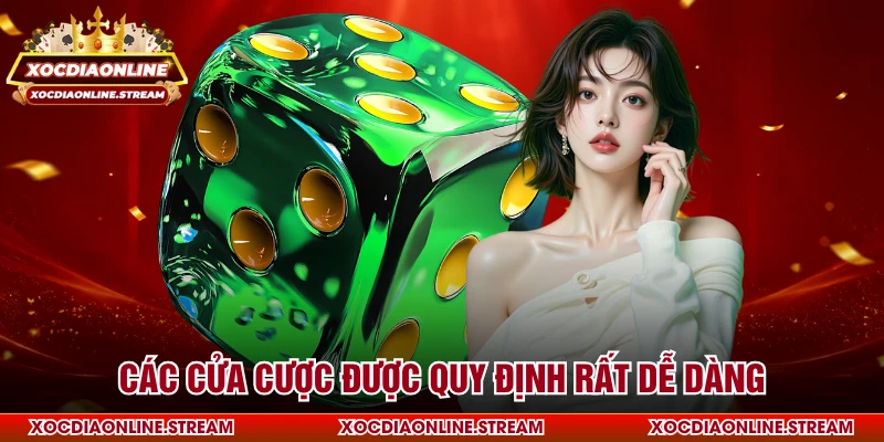 Các cửa cược được quy định rất dễ dàng